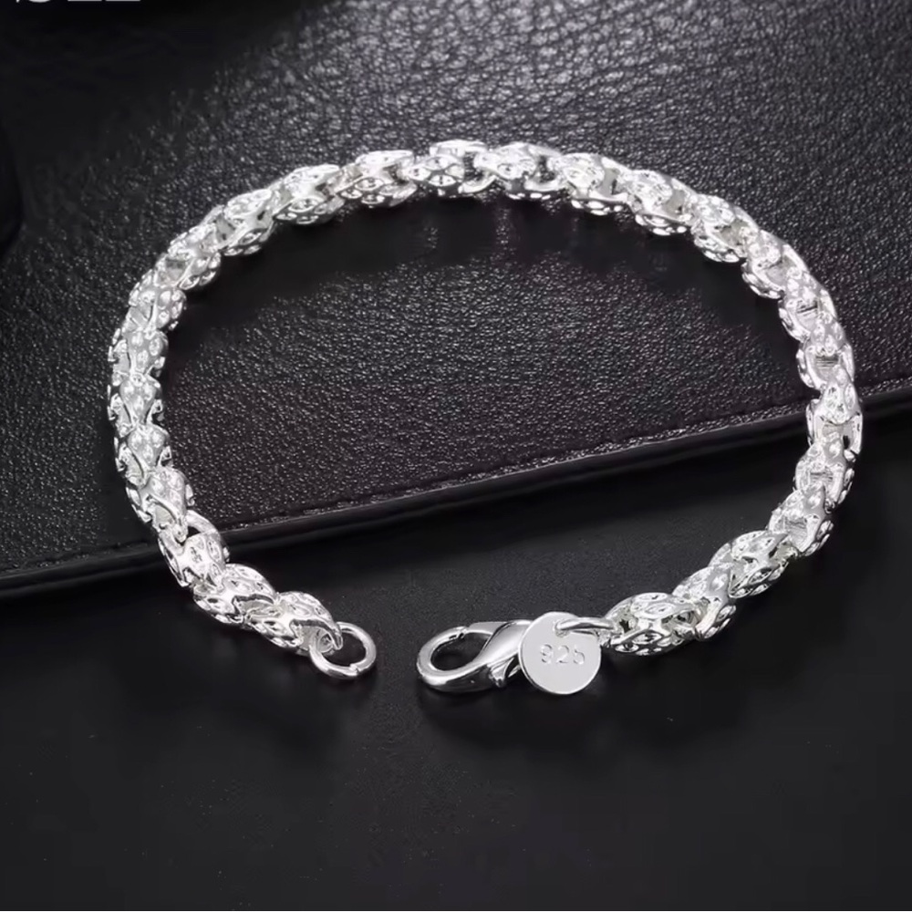 Sterling Silver Braided Rope Bracelet